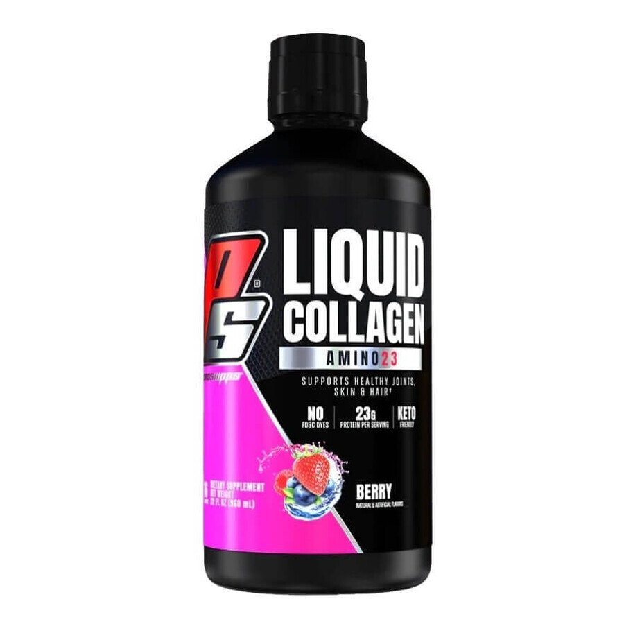 ProSupps Amino 23 Vloeibaar Collageen Proteïne, Vloeibaar Collageen Aminozuren met Bessensmaak, 960 ml, GNC