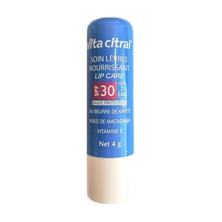 Balsam pentru buze cu SPF 30 Vita Citral, 4 g, Asepta