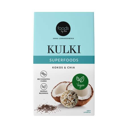 Dadelballetjes met kokos en chia, 50g, Voeding door Ann