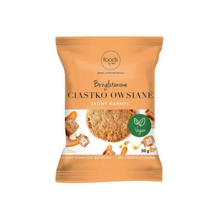 Biscotti di farina d'avena senza glutine con caramello salato, 50 g, Foods By Ann