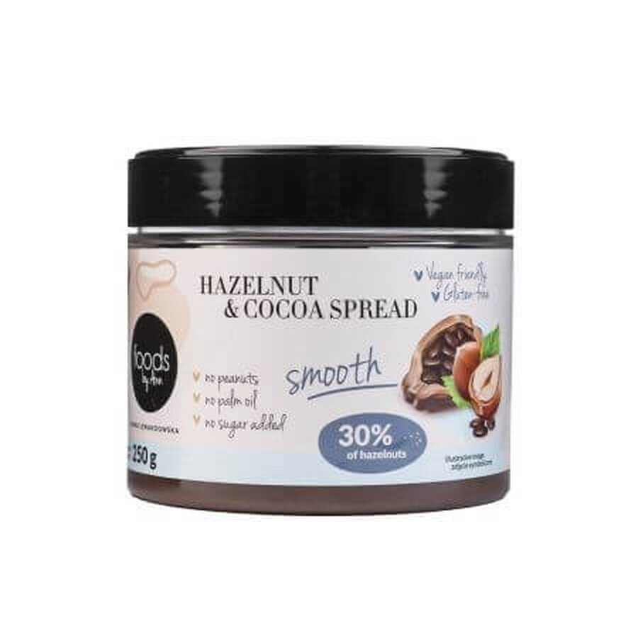 Hazelnoot en cacao crème 30%, 250g, Voeding door Ann