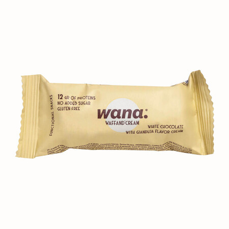 Wana eiwitwafel met witte chocolade en gianduia, 43 g, Wana