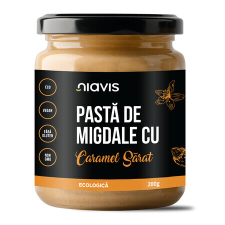 Pâte d'amandes bio au caramel salé, 200 g, Niavis