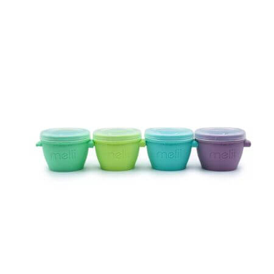 Set de 4 récipients en silicone Snap&Go, 118 ml, Melii