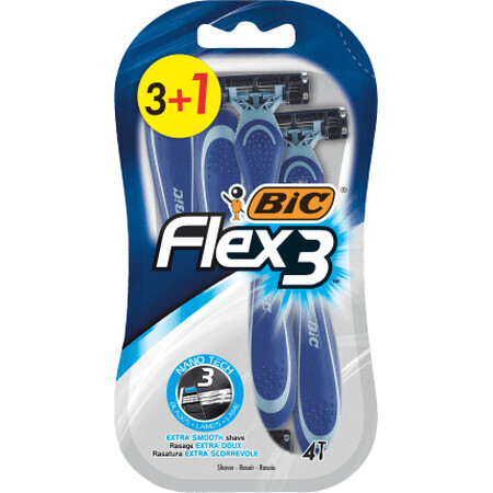 Rasoir BIC FLEX3, 4 pièces