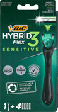 BIC Hybride scheerapparaat 1+4rez, 1 st