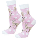 SOXO Chaussettes pour femmes avec motif de cerf, 1 pièce