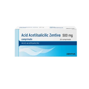 Acetylsalicylzuur, 500 mg, 20 tabletten, Zentiva