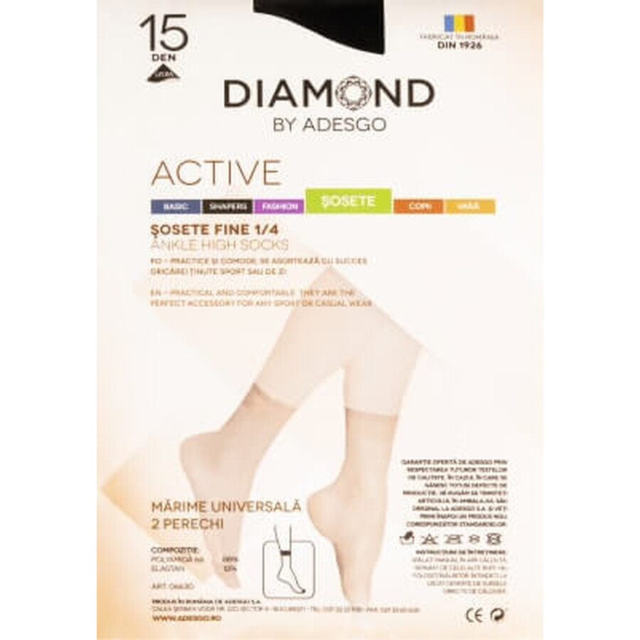 Chaussettes actives Diamond Ladies' gazelle taille 1/4, 1 pièce