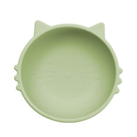 Siliconen schaal Kitty I, 6 maanden+, Raw Green, Appekids