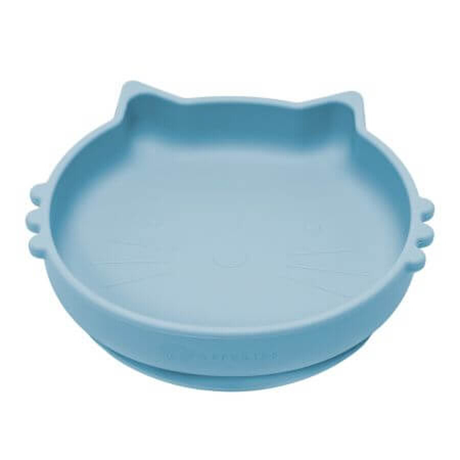 Ciotola in silicone Kitty II, 6 mesi+, Blu acqua, Appekids