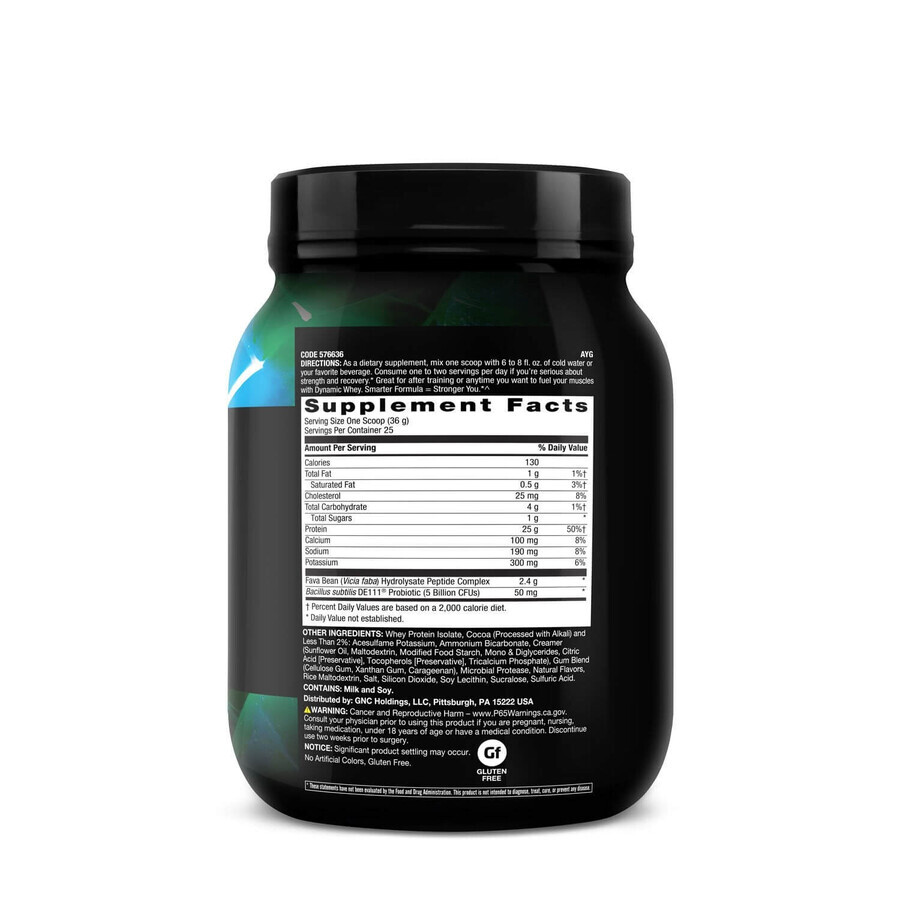 Beyond Raw Dynamic Whey Chocolate Lava Cake, Proteine Whey al gusto di Chocolate Lava Cake, 900 G, GNC