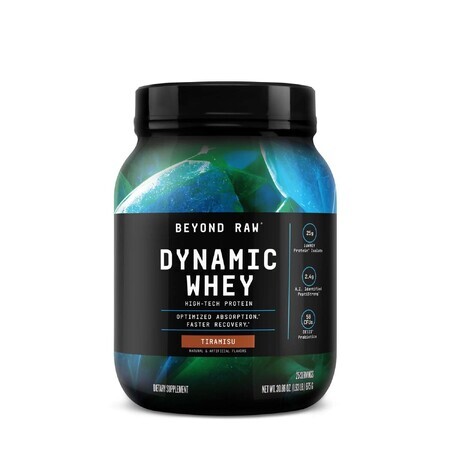 Beyond Raw Dynamic Whey Tiramisu, proteine del siero del latte al gusto di tiramisù, 875 g, Gnc