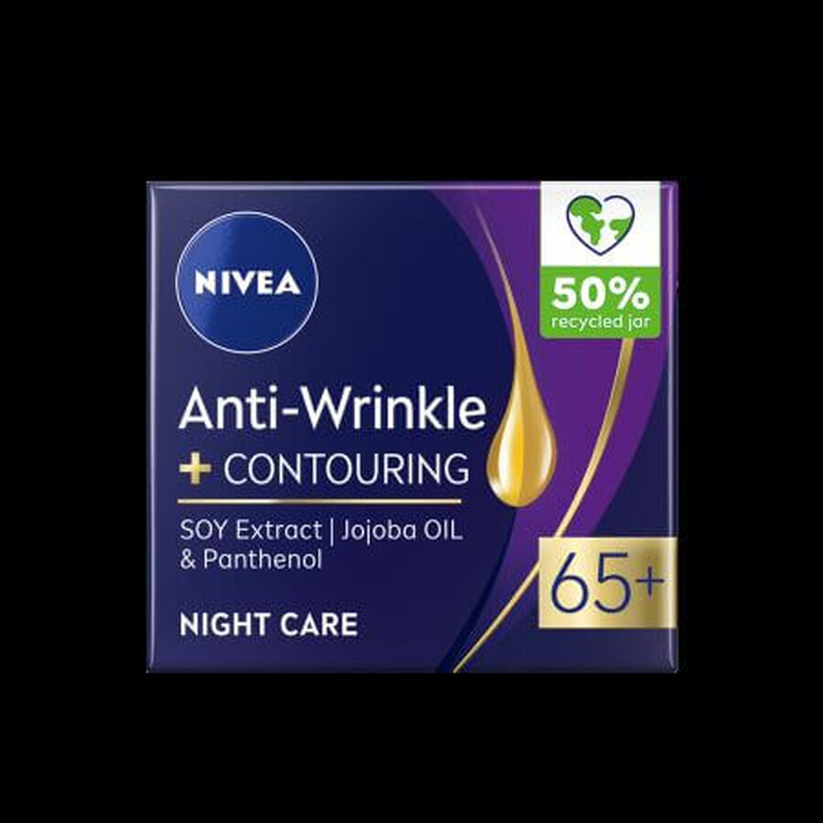 Crème de nuit anti-rides 65+, 50 ml, Nivea