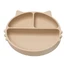 Unterteilter Silikonteller mit Saugnapf Kitty, 6 Monate+, Bubble Beige, Appekids
