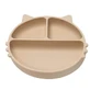 Unterteilter Silikonteller mit Saugnapf Kitty, 6 Monate+, Bubble Beige, Appekids