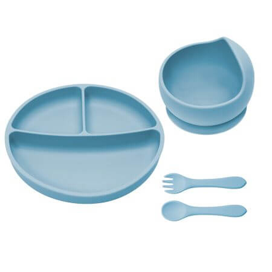 Basic Silicone Afleidingsset, Aqua Blauw, Appekids