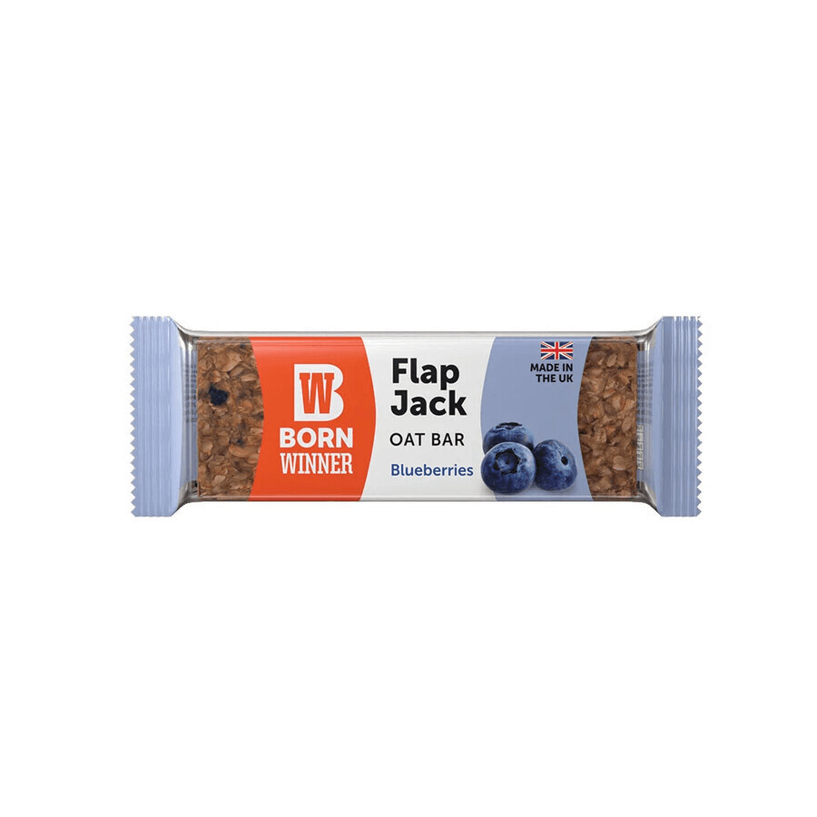 Baton de ovaz cu afine Flap Jack, 90 g, Born Winner