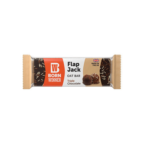 Triple Chocolate Flap Jack Havermoutreep, 100 g, Born Winner