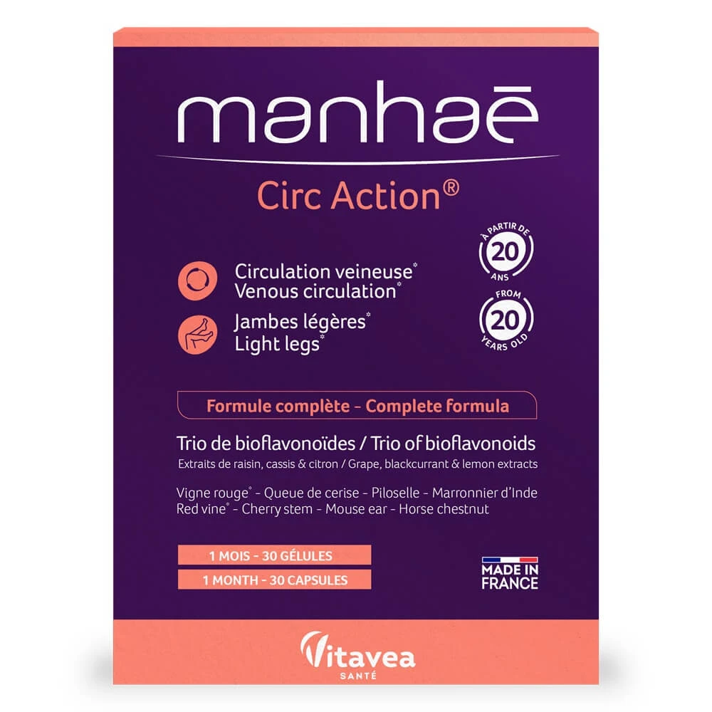 Circ Action, 30 plantaardige capsules, Manhae