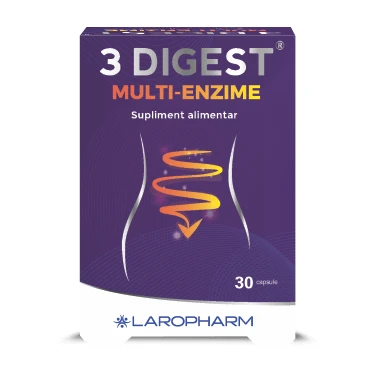 Spijsverteringsenzym 3 Digest Multi-Enzym, 30 tabletten, Laropharm