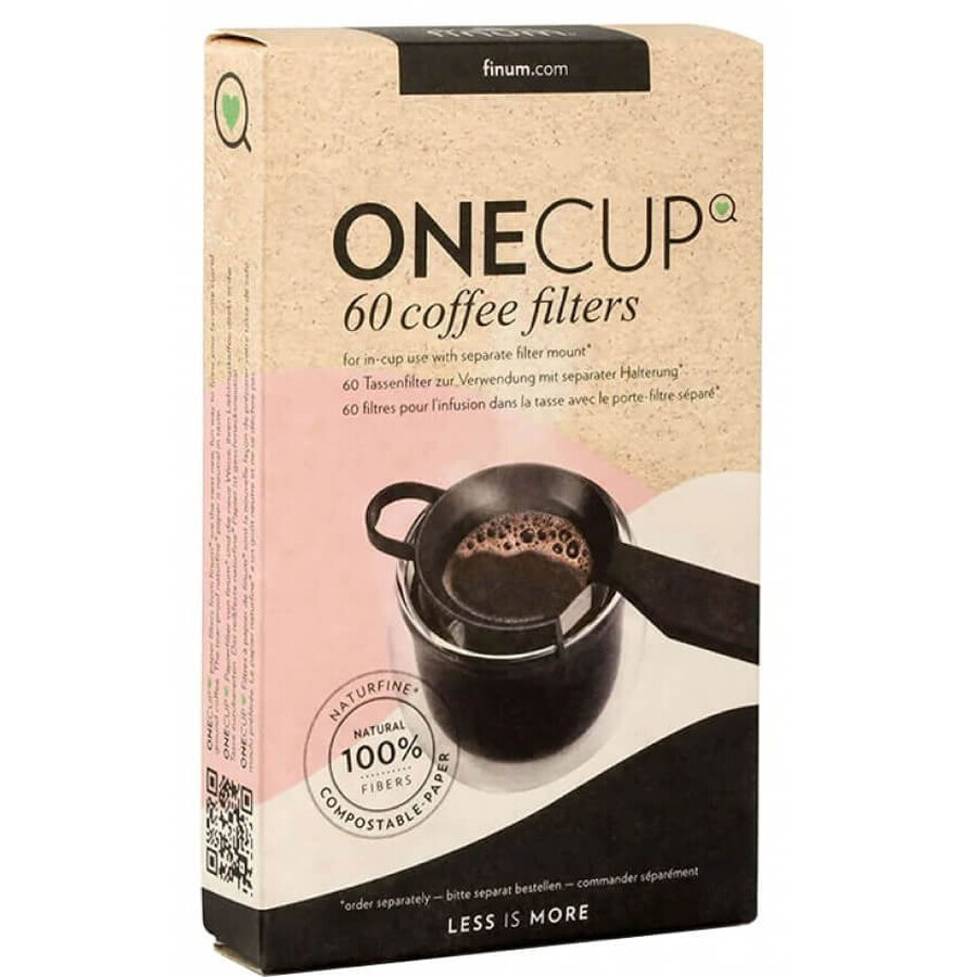 Onecup coffee filters, 60 pieces, Finum