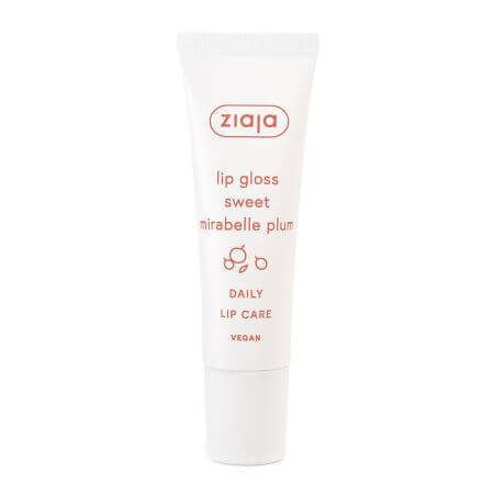 Brillo de labios con ciruela dulce Lip Care, 12 ml, Ziaja