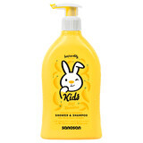 2 in 1 shower gel and shampoo with banana flavour, 400 ml, Sanosan