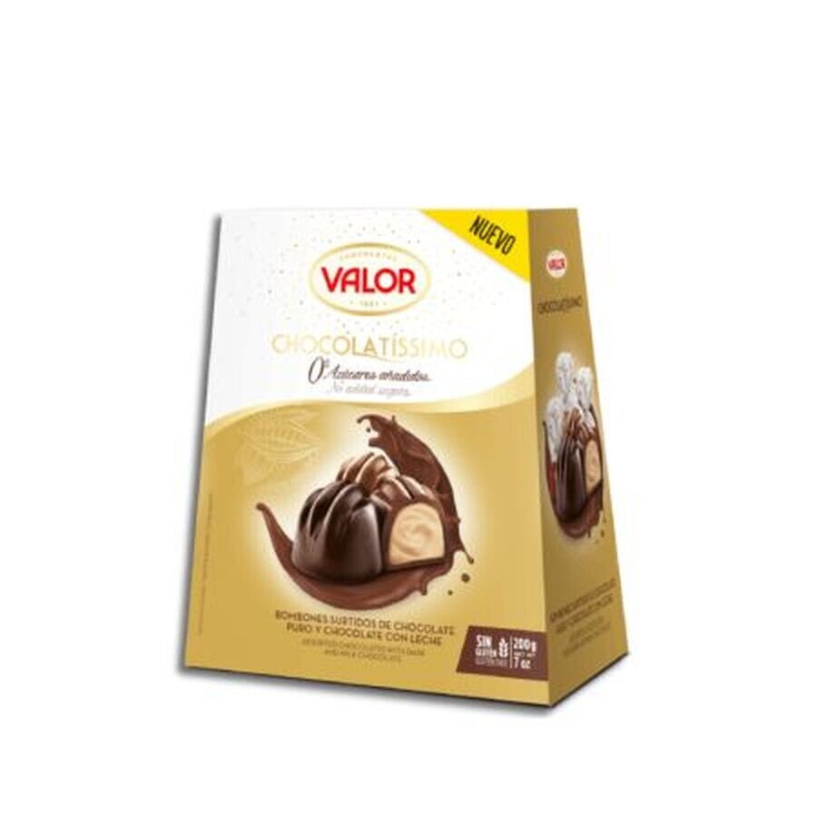 Assortiment de pralines sans sucre, 200 g, Valor