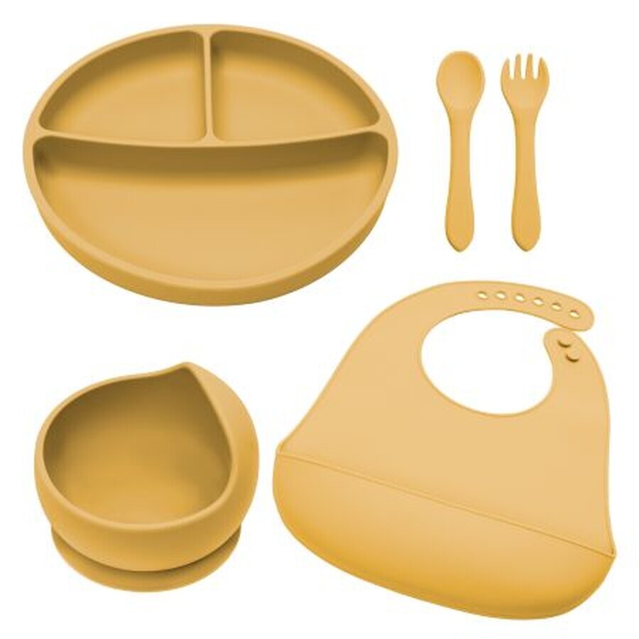 Set de dérivation classique en silicone, 6 mois+, miel, Appekids