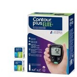 2 x Contour Plus blood glucose tests, 50 pieces + Contour Plus Elite glucometer, 1 piece