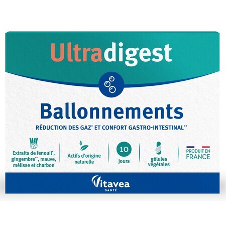 Ballonnements Ultradigest, 30 capsule, Vitavea Sante