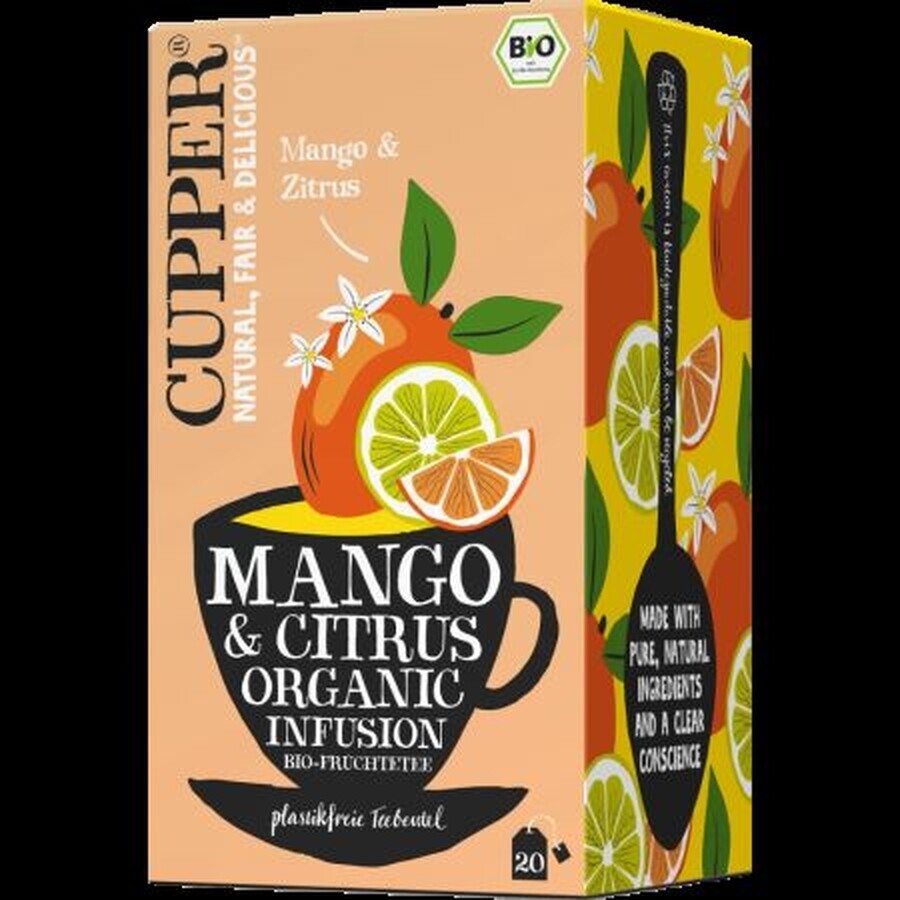 Thé bio à la mangue et aux agrumes, 36 g, gobelet