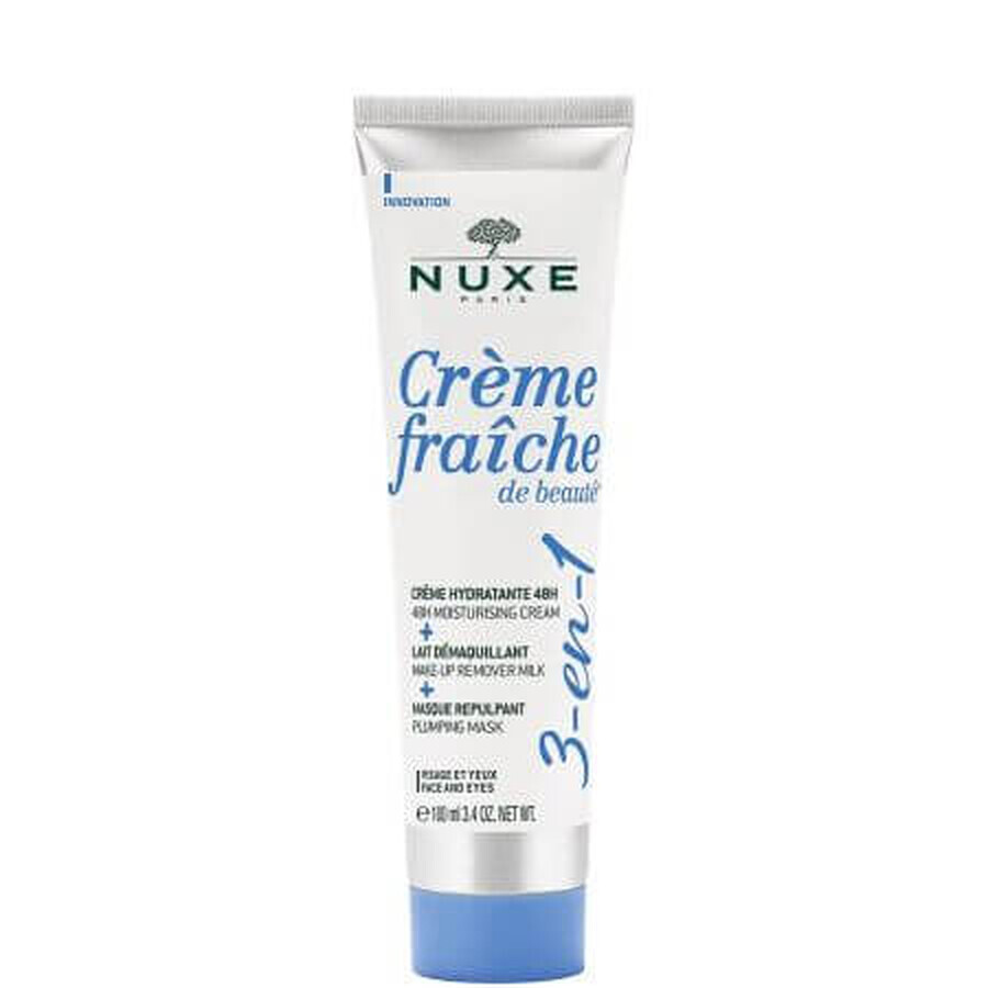 3 in 1 hydraterende crème voor alle huidtypes Creme Fraiche de Beaute, 48H, 100 ml, Nuxe