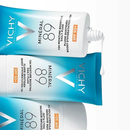 72h hydraterende fluid met hyaluronzuur en SPF50 Mineral 89, 50ml, Vichy