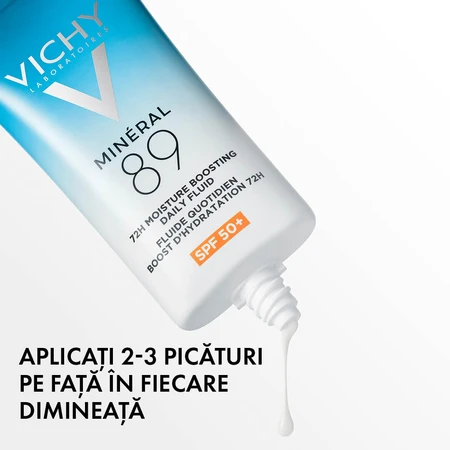 72h hydraterende fluid met hyaluronzuur en SPF50 Mineral 89, 50ml, Vichy