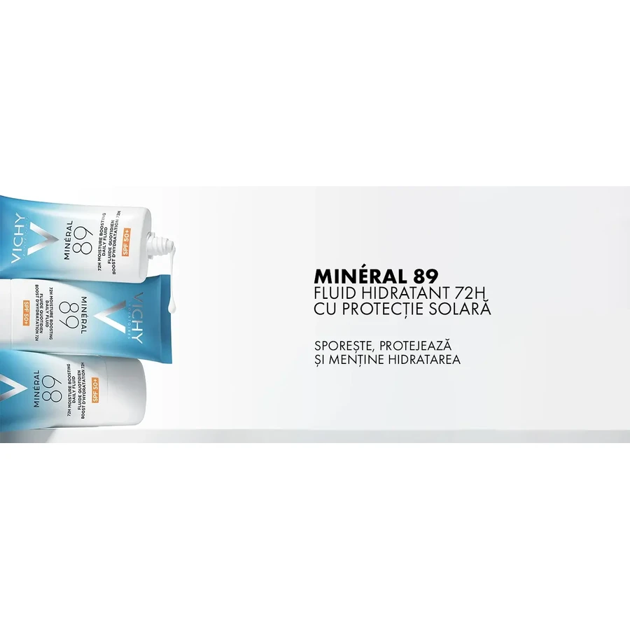 72h hydraterende fluid met hyaluronzuur en SPF50 Mineral 89, 50ml, Vichy