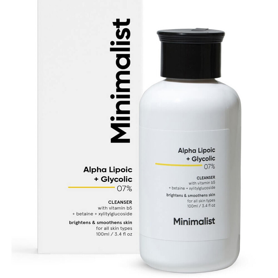 Reinigungsgel mit Alpha Lipoic + Glycolic 0,7%, 100 ml, Minimalist