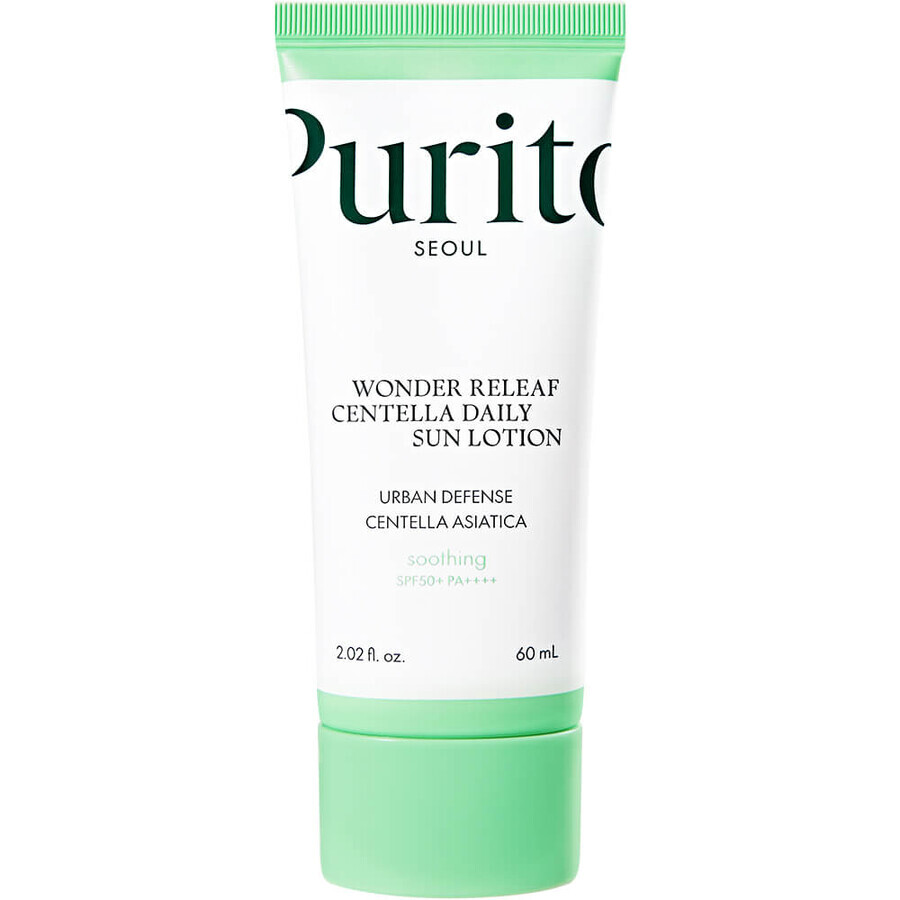 Lotiune - crema de fata Centella Daily Sun Lotion SPF 50+, PA ++++ Wonder Releaf, 60 ml, Purito