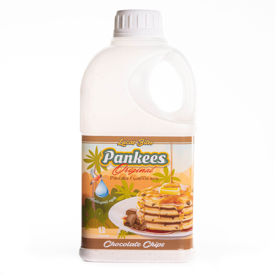 Mix de faina pentru pancake si waffle Chocolate Chips Pankees, 290g, Lucas Bites