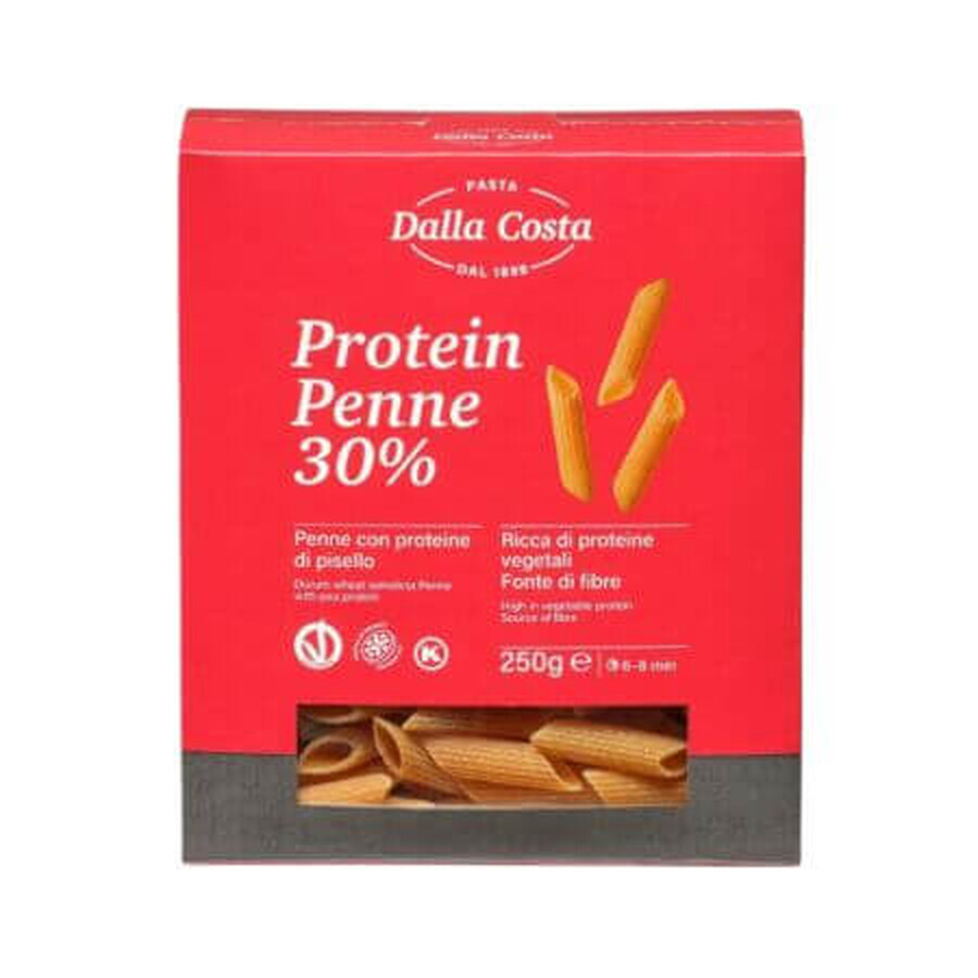 Penne à base de blé dur gris et de protéines de pois, 250 g, Dalla Costa