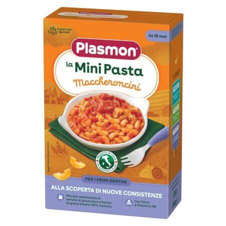 Paste pentru bebelusi Macheroncini, +10 luni, 300 g, Plasmon