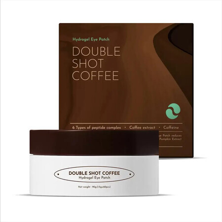 Patchuri pentru ochi cu cofeina Double Shot Coffee, 60 bucati, Orjena