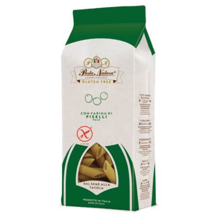 Penne Bio din mazare verde, fara gluten, 250 g, Pasta Natura