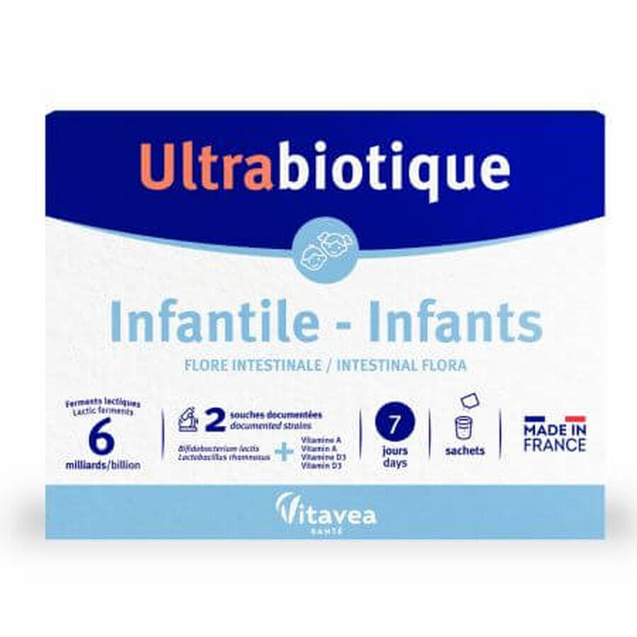 Ultrabiotique Probiotique pour nourrissons, 7 sachets, Vitavea Sante