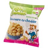 Heart Puffs with Cheddar Cheese, 50 g, Bio Junior