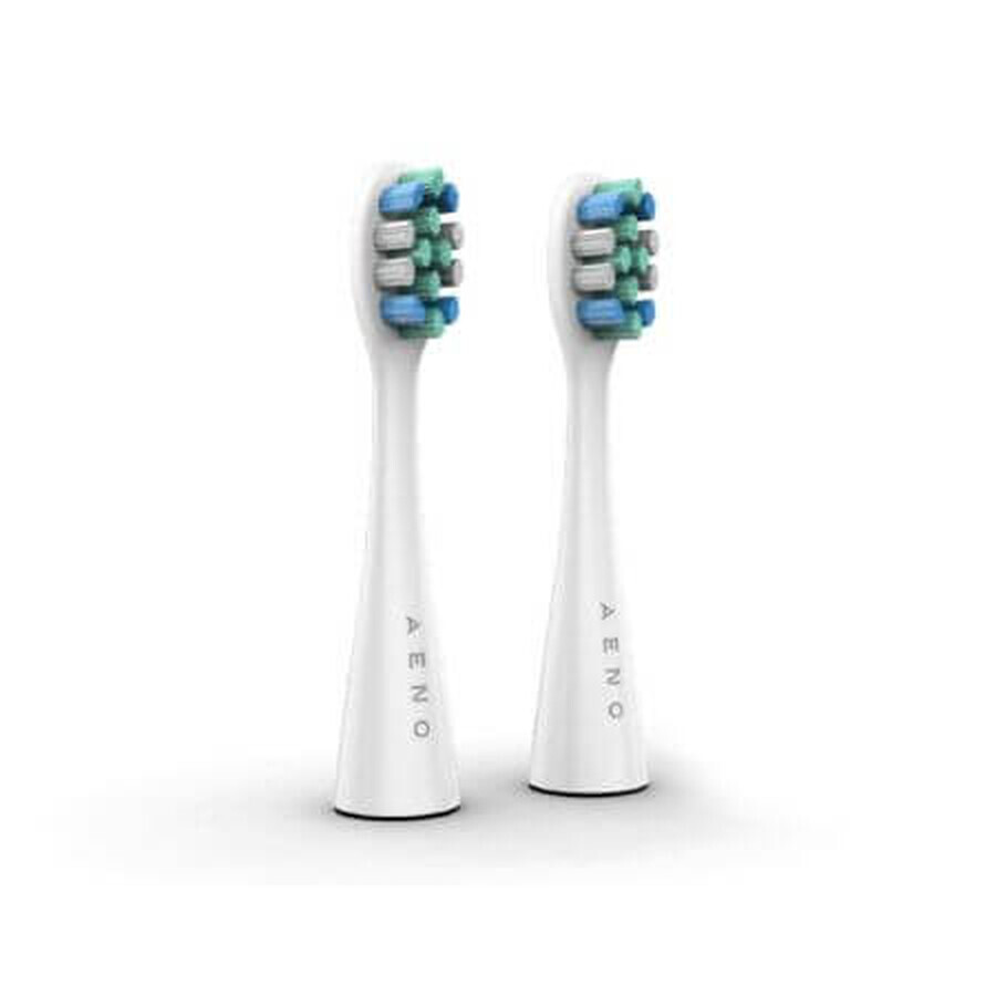 Smart electric toothbrush spares, White, 2 pieces, Aeno