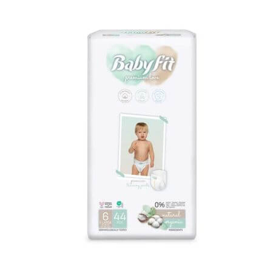 Pañales bio Jumbo Jumbo XL, Nr. 6, +16 kg, 44 piezas, Babyfit