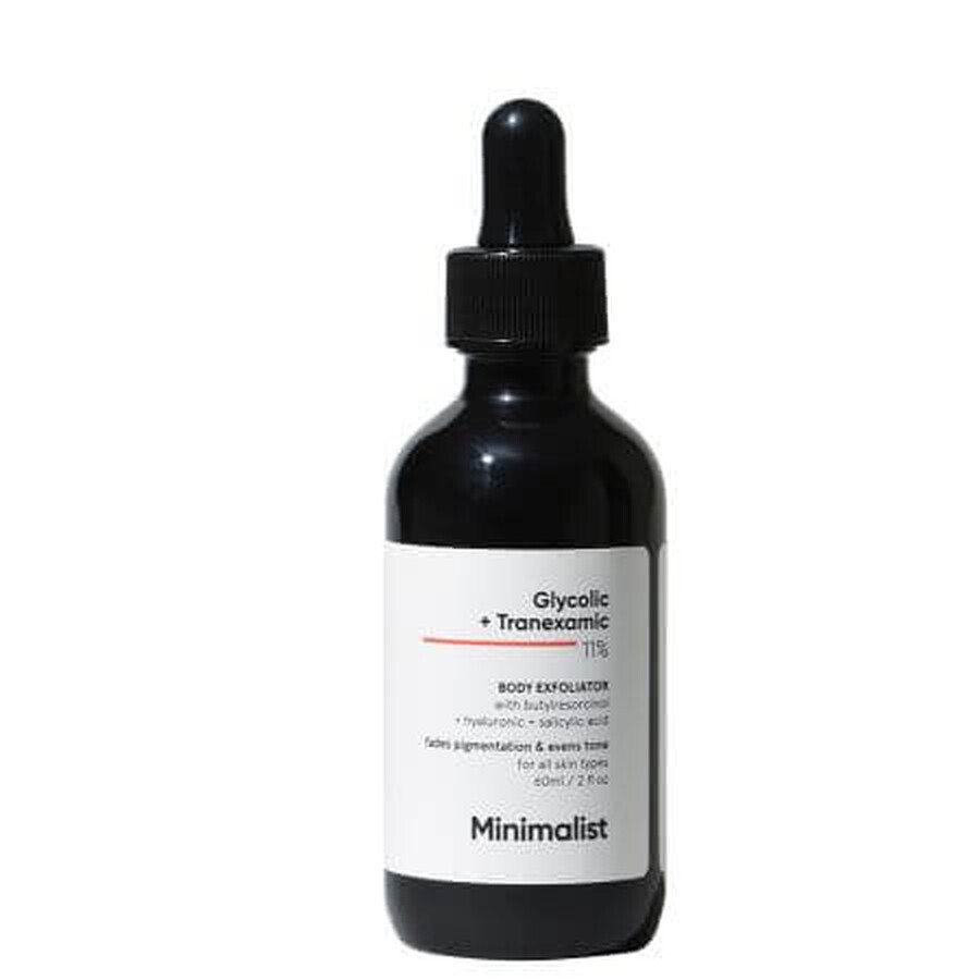 Körperpeeling-Serum 11% Glykolsäure und Tranexanim, 60 ml, Minimalist