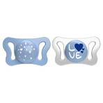 Set di ciucci in silicone PhisioForma Micro, 0-2 mesi, Blu, 2 pezzi, Chicco